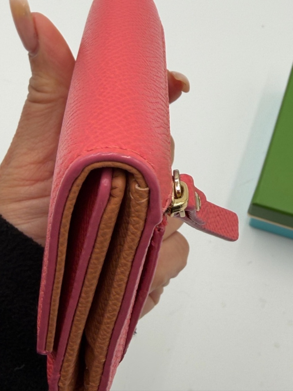 Kate Spade Gemma Pink Scalloped Small Flap Wallet w Box & Insert - Picture 7 of 12